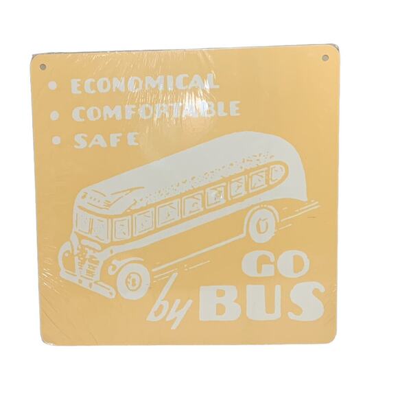 Land of Nod Sign Red Auto Laundry Signs Go By Gus Yellow Set of 2 New Sealed - Picture 4 of 5